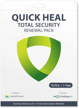 Renewal Quick Heal Total Security 10PC 1Y